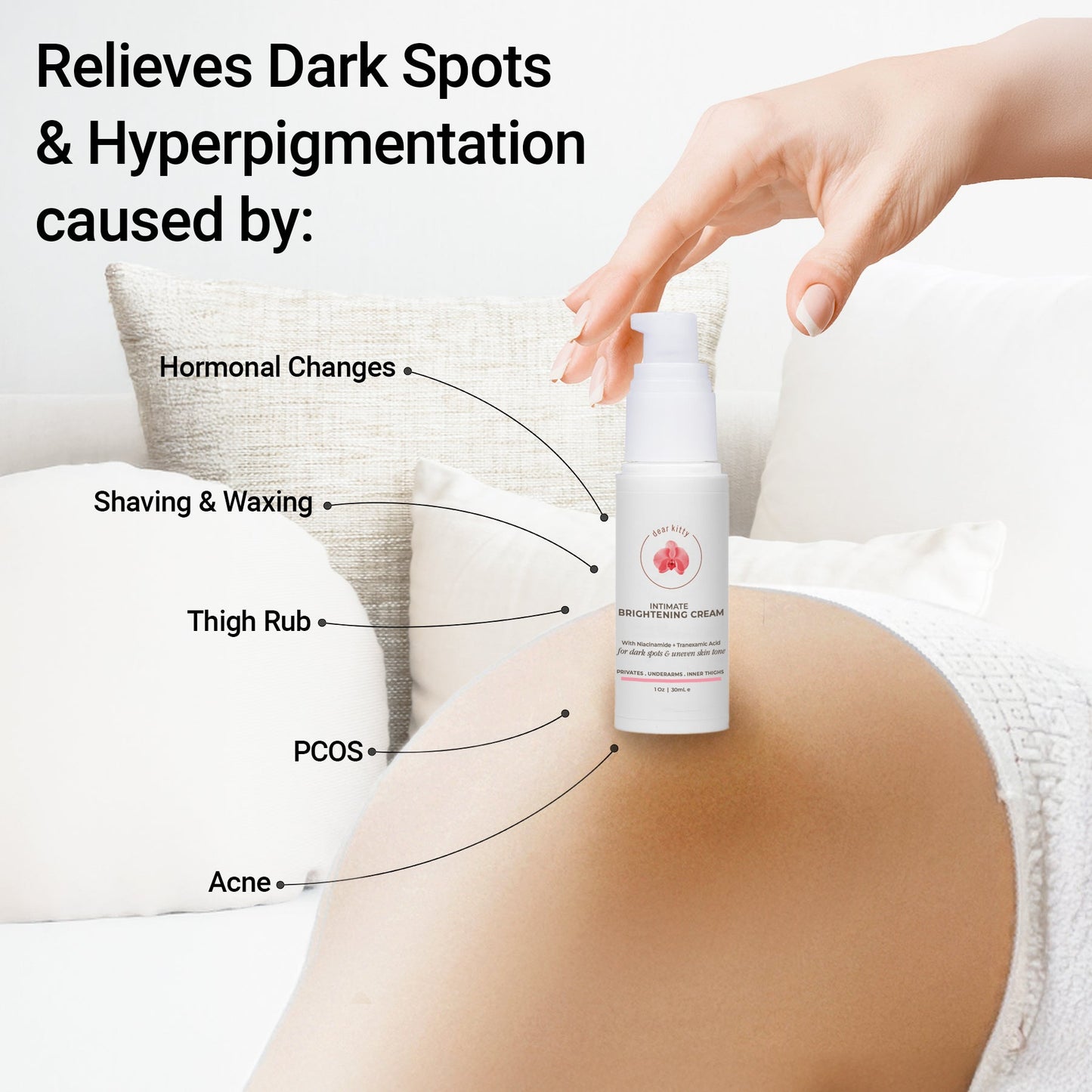 Dark Spot Brightening Cream without Bleaching | Suitable for Private Areas