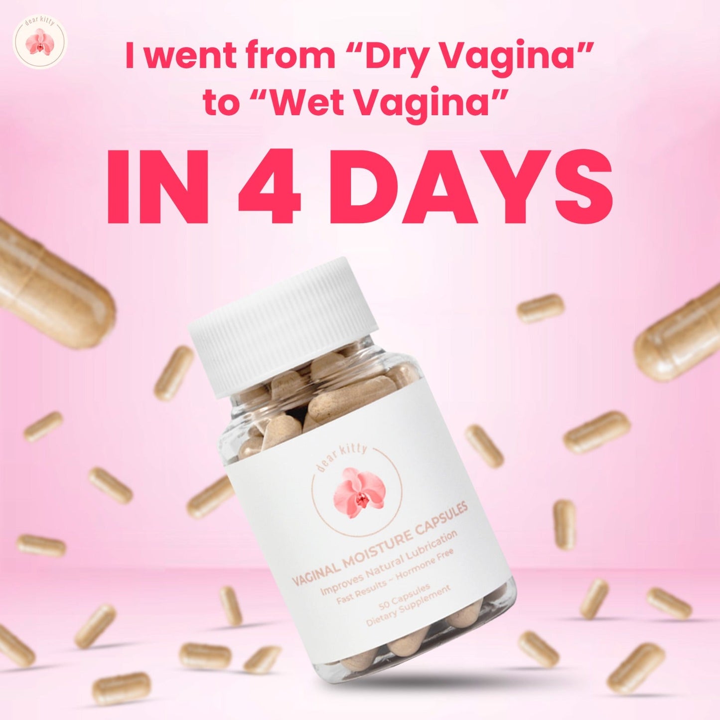 supplement for vaginal dryness | extra moisture | natural intimate lubrication