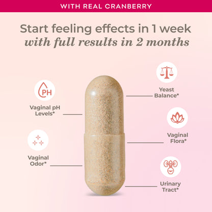 Vaginal Probiotic Capsules for UTI care | Cranberry extract