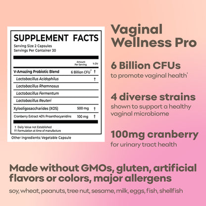 Vaginal Probiotic Capsules for UTI care | Cranberry extract
